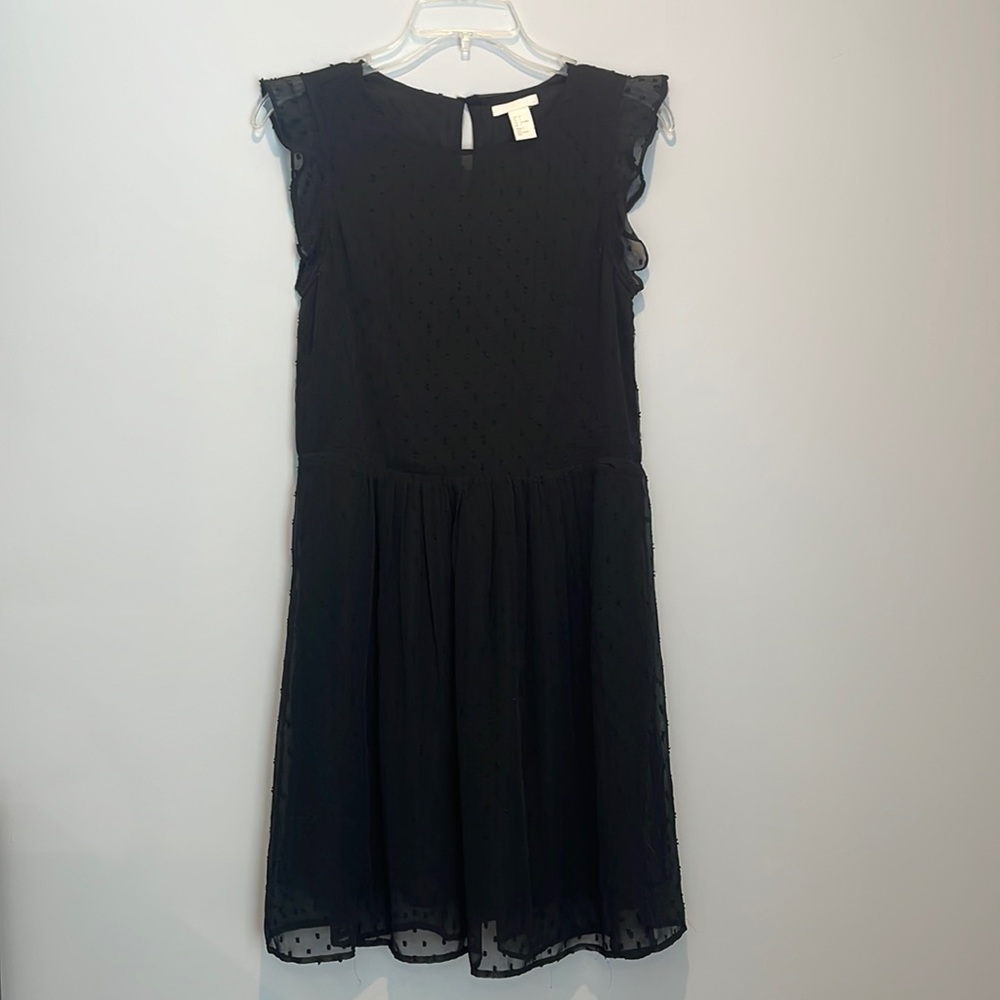 H&M Black Knee-Length Dress